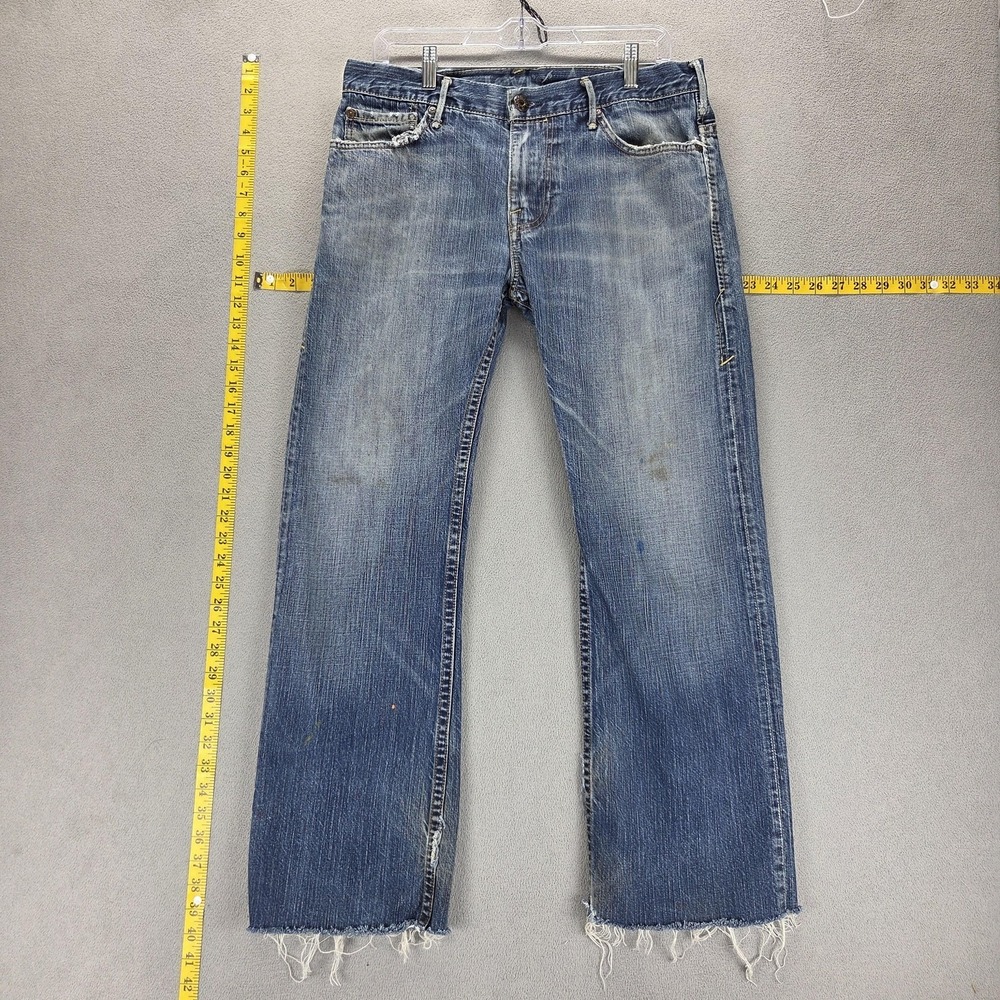 Vintage Levis Engineered Jeans Mens Blue Zip Fly Raw Hem Medium Wash Fits 32x28